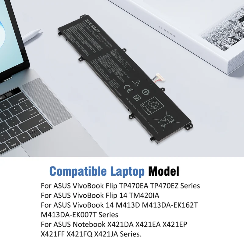 B31N1911 42WH Laptop Battery For ASUS VivoBook Flip 14 TM420IA TP470EA M413DA M413DA-EK162T M413DA-EK007T | US Stock
