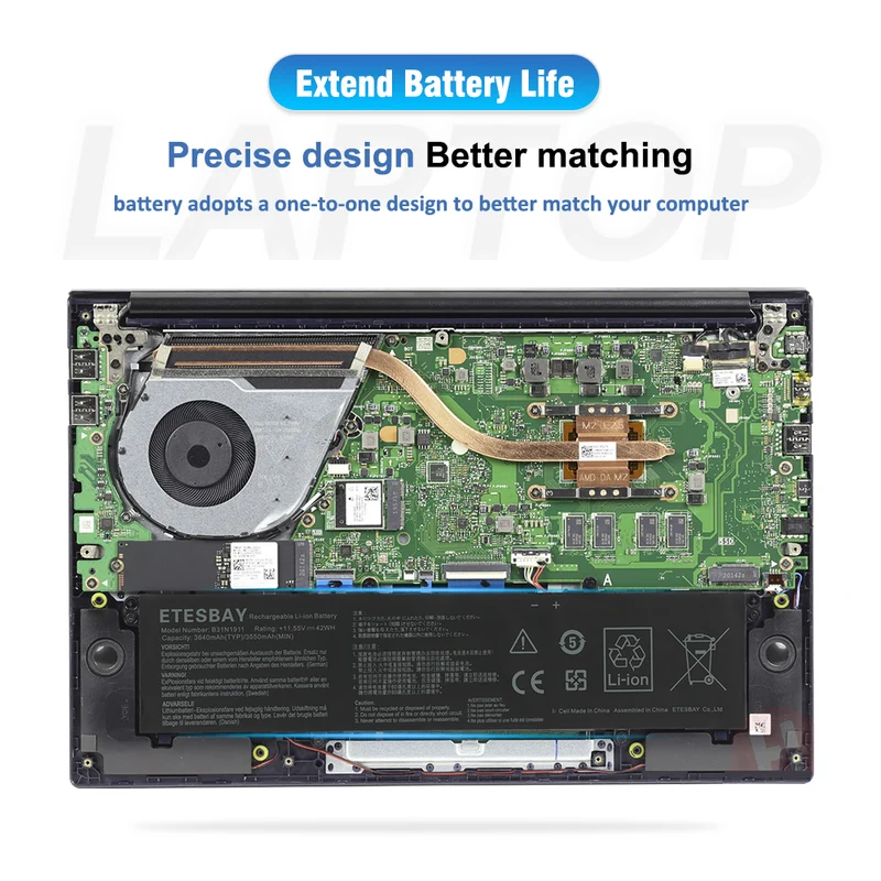 B31N1911 42WH Laptop Battery For ASUS VivoBook Flip 14 TM420IA TP470EA M413DA M413DA-EK162T M413DA-EK007T | US Stock