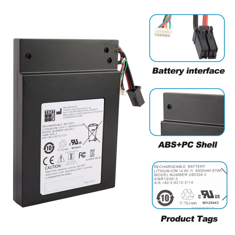 U80304-2 Replacement Battery For GE Volusion S8