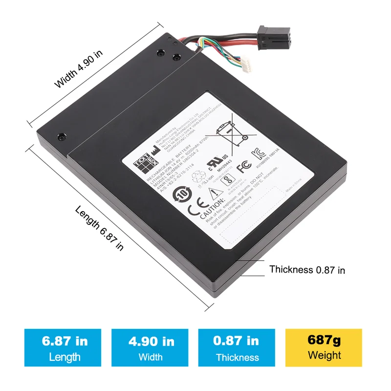 U80304-2 Replacement Battery For GE Volusion S8