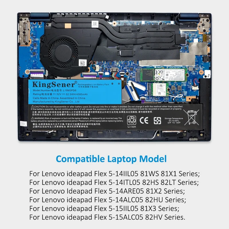 L19M3PD6 Battery for Lenovo IdeaPad Flex 5 14 15 Series