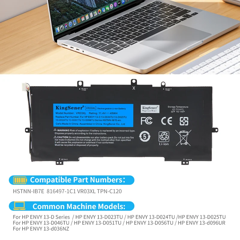 VR03XL Battery for HP Envy 13-D 13-D046TU HSTNN-IB7E 11.4V 45Wh