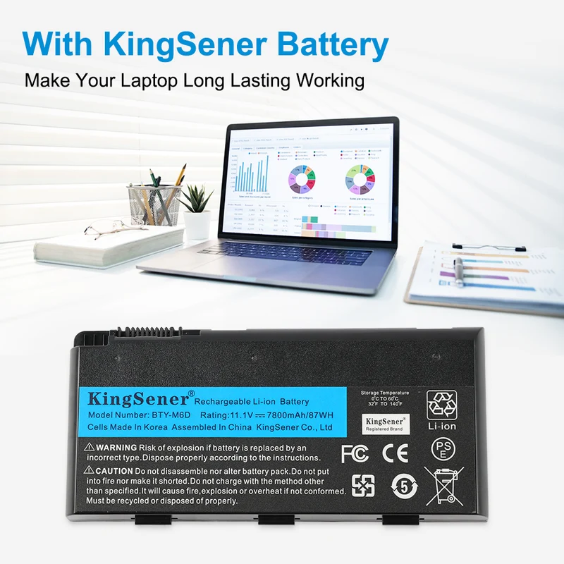 BTY-M6D Laptop Battery for MSI GT60 GT70 GX680 GX780 — 11.1V 87Wh