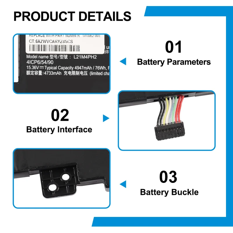 L21M4PH2 L21C4PH2 L21L4PH2 Laptop Battery For Lenovo IdeaPad 5-15ABA7 82SG
