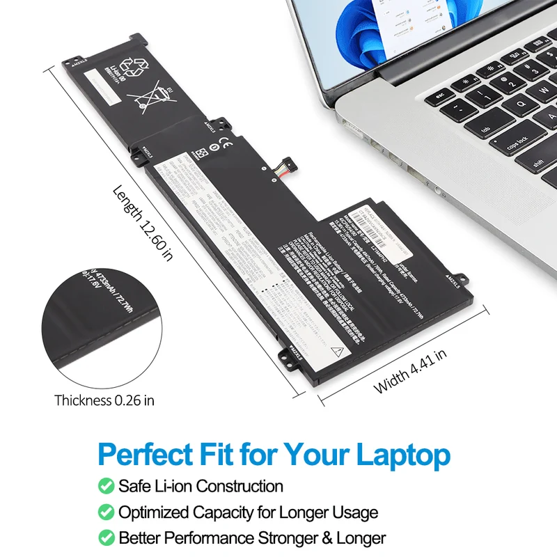 L21M4PH2 L21C4PH2 L21L4PH2 Laptop Battery For Lenovo IdeaPad 5-15ABA7 82SG
