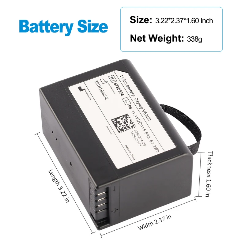 5790224 Battery for Drager OXYLOG VE300 OXYLOG VE300 SE301151