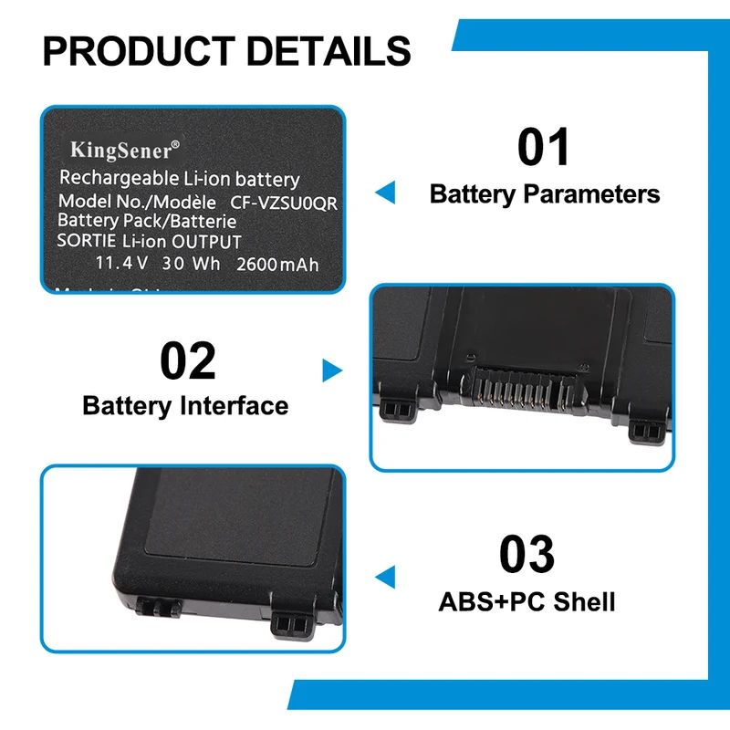 CF-VZSU0QR Replacement Li-ion Battery For Panasonic ToughBook Toughpad FZ-A2 CF-20