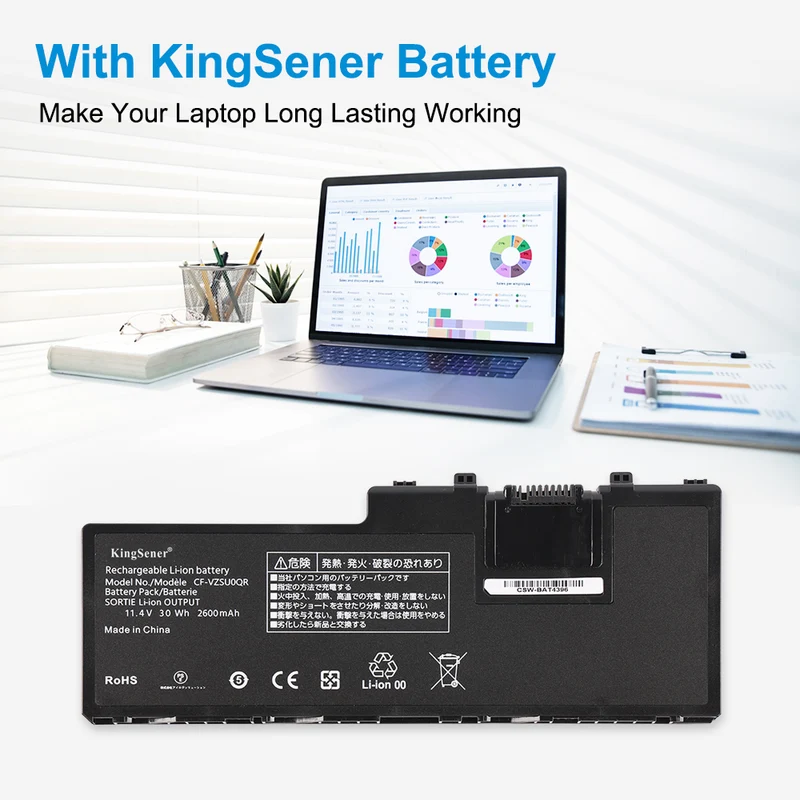 CF-VZSU0QR Replacement Li-ion Battery For Panasonic ToughBook Toughpad FZ-A2 CF-20