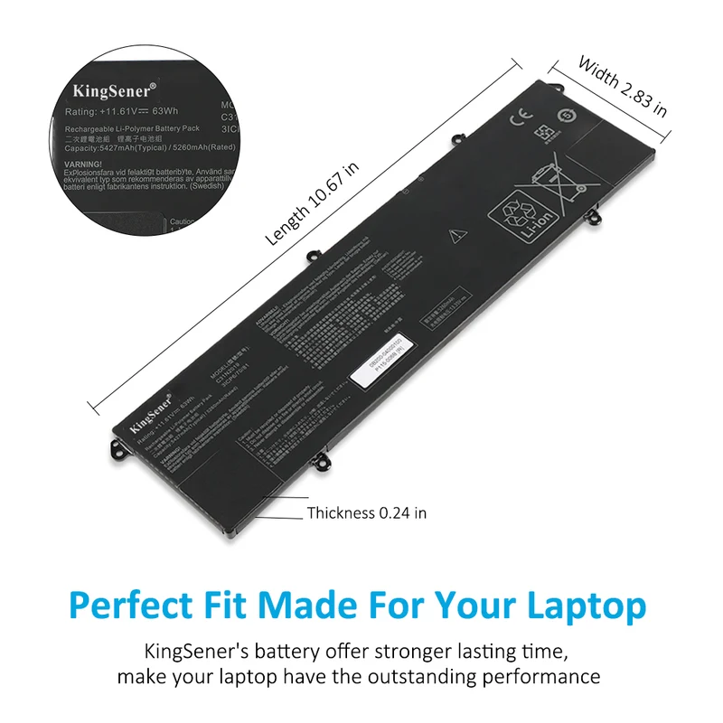 C31N2019 C31N2019-1 Laptop Battery For Asus VivoBook Pro 14X OLED M7400 15 OLED