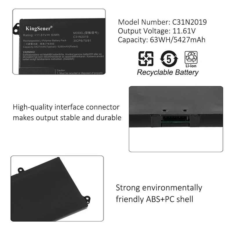 C31N2019 C31N2019-1 Laptop Battery For Asus VivoBook Pro 14X OLED M7400 15 OLED