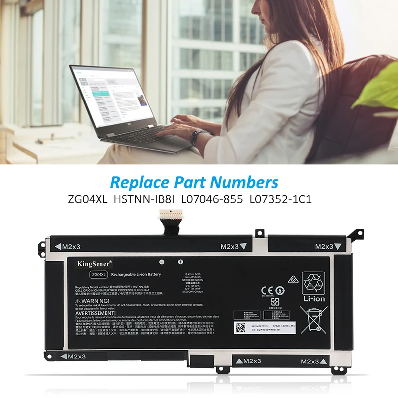 Zg04xl Battery For Hp Zbook Studio X360 G5 Hstnn-ib8i L07352-1c1