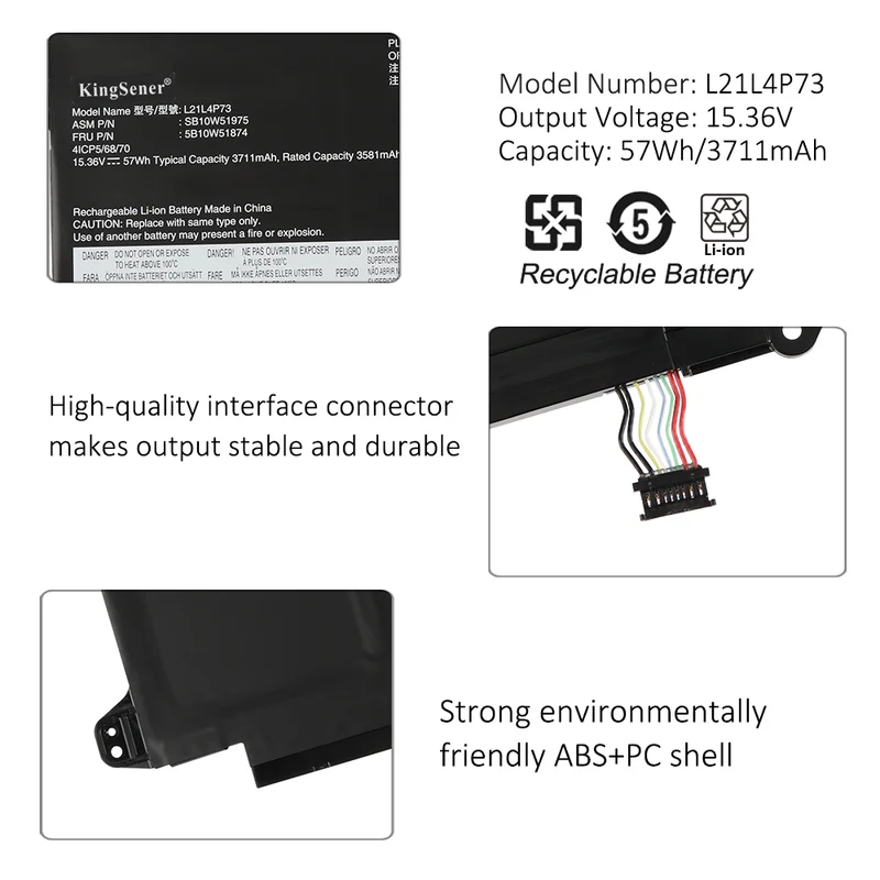 L21L4P73 57Wh Laptop Battery For Lenovo ThinkPad T14s Gen 3 21BR 21BS 21CQ 21CR