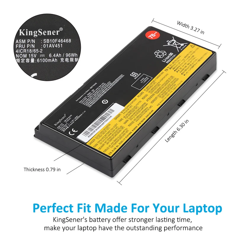 Laptop Battery For Lenovo ThinkPad P70 P71 20ER 20HK Mobile Workstation Series 01AV451