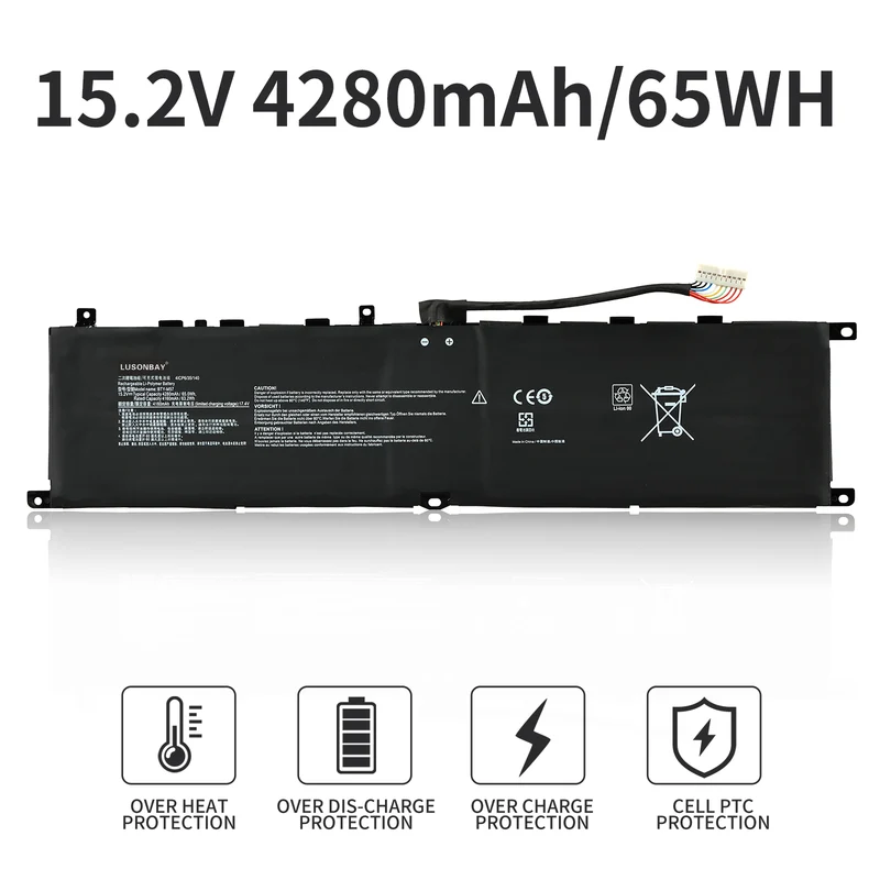 BTY-M57 Laptop Battery Compatible with MSI GP66 GP76 Leopard 10UE 10UG 10UH | LUSONBAY CA SHIP