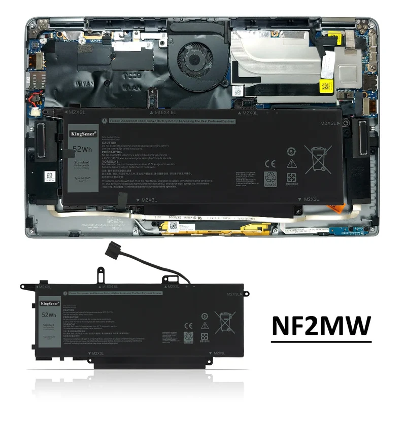 NF2MW Laptop Battery For Latitude 7400 2-In-1 7146W 0C76H7 0G8F6M