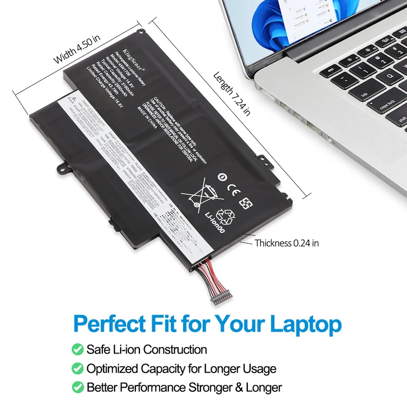45N1706 Laptop Battery For Lenovo ThinkPad 12.5" S1 Yoga Series 45N1705 45N1704 45N1707