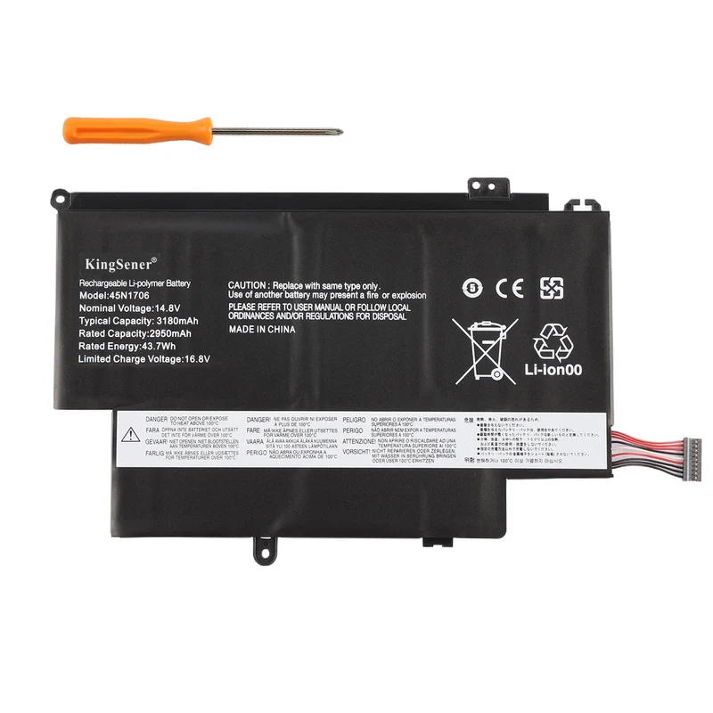45N1706 Laptop Battery For Lenovo ThinkPad 12.5" S1 Yoga Series 45N1705 45N1704 45N1707
