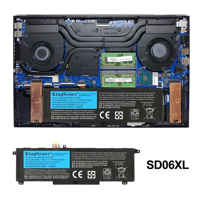 L84392-005 SD06XL Replacement Battery For HP Omen 15-EK 15-EN 15-EK0000