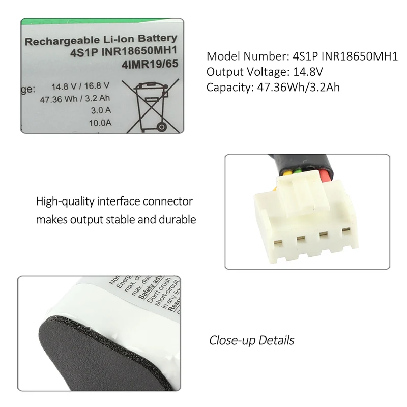 4S1P INR18650MH1 Rechargeable Li-lon Battery For RESEMED Stellar 100 150 Ventilator