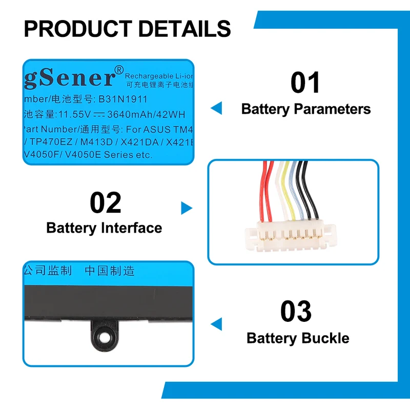 B31N1911 Battery for ASUS VivoBook Flip 14 TM420IA