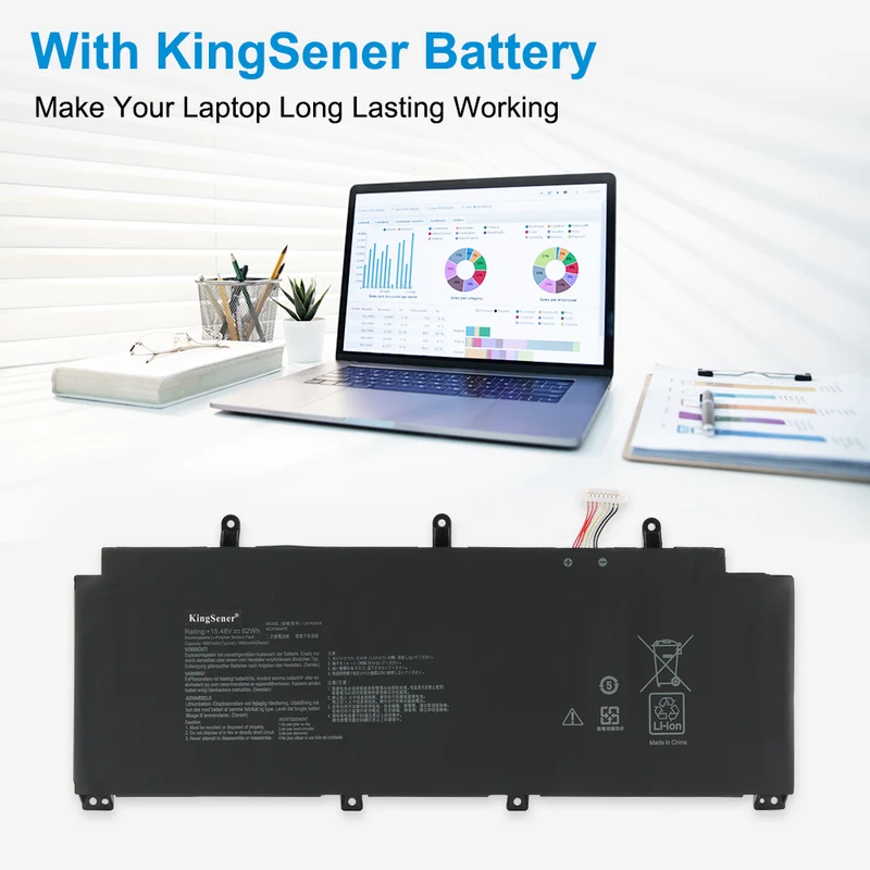 C41N2009 Battery For ASUS ROG Flow X13 GV301RC GV301RE 0B200-03850000