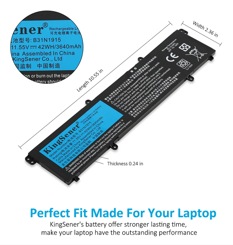 B31N1915 Replacement Battery For Asus ExpertBook B1 L1 BR1100CKA Series 11.55V 42WH | KingSener