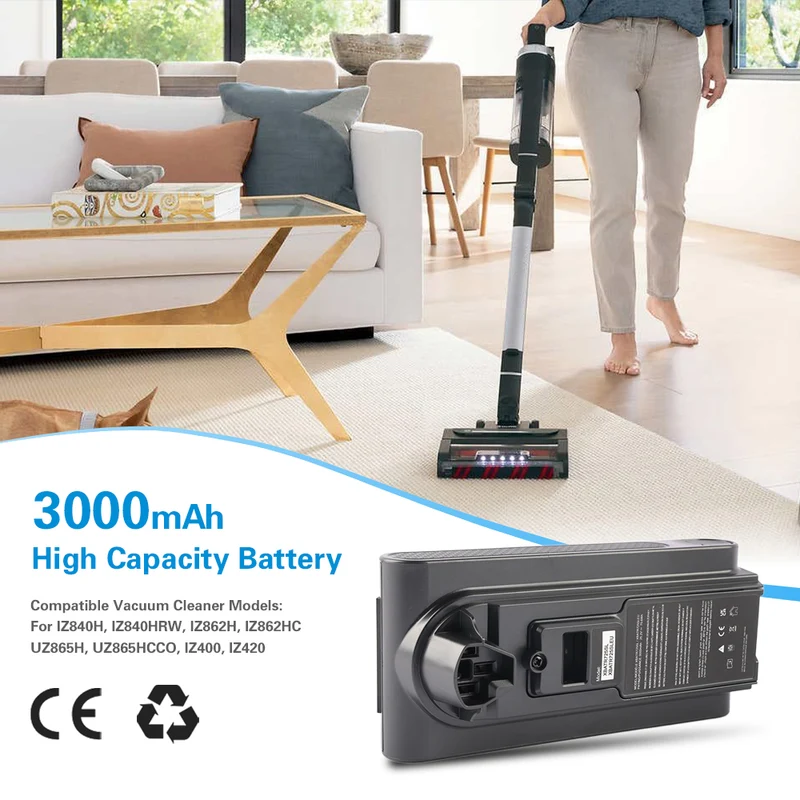 Replacement Battery for Shark Cordless XBATR725SLEU IZ862H Vacuum Cleaners