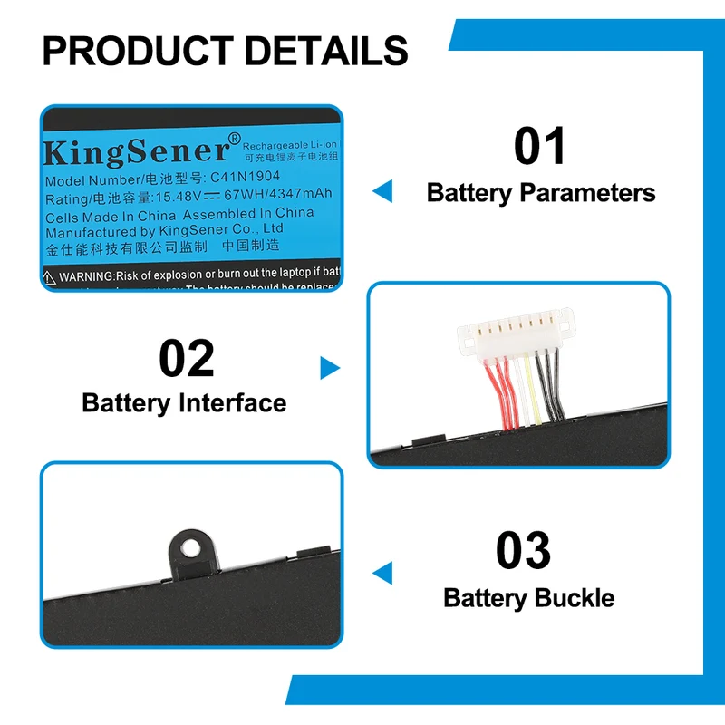 C41n1904 Battery For Asus Zenbook S13 Ux393ea Ux371ea C41n1904-1
