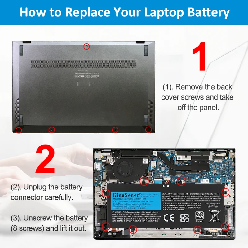 C41n1904 Battery For Asus Zenbook S13 Ux393ea Ux371ea C41n1904-1