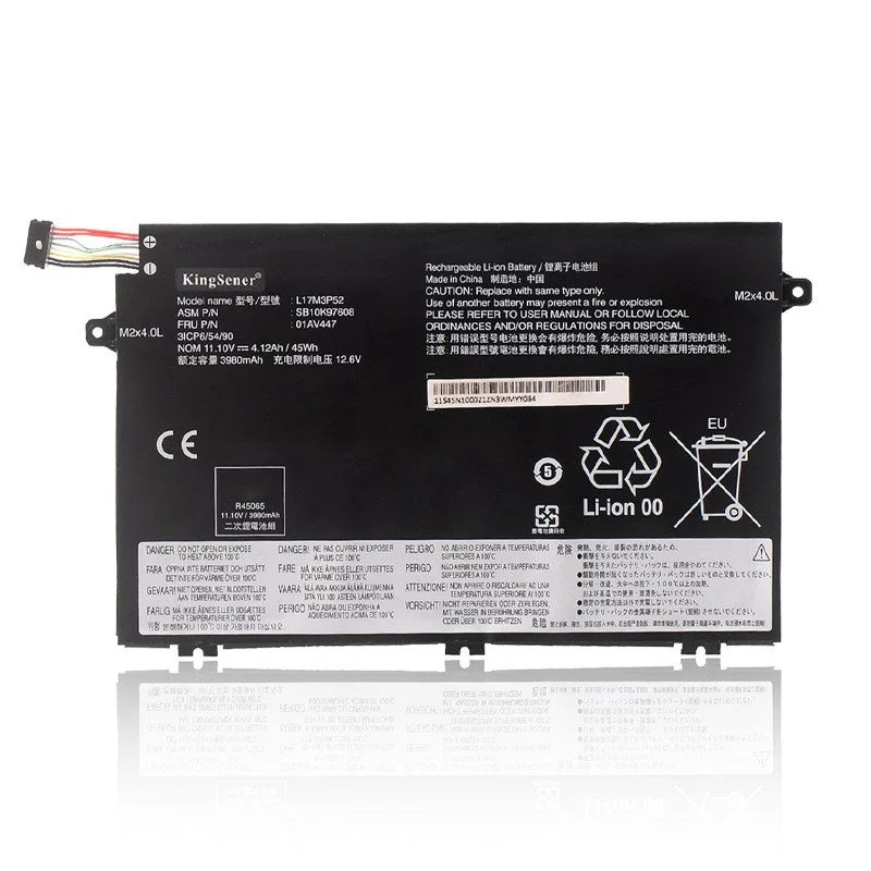 L17L3P51 Laptop Battery for Lenovo ThinkPad E480 E490 E580 E590 L480 L490 L580 L590 - 45Wh