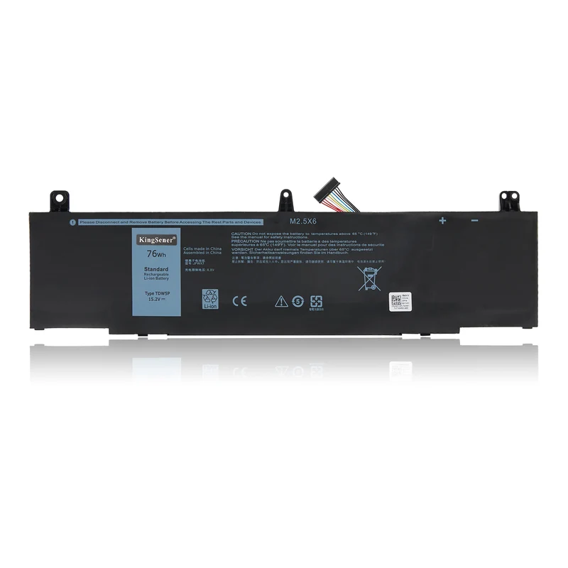 TDW5P V9XD7 Battery for Dell Alienware 13 R3 — 15.2V 76Wh