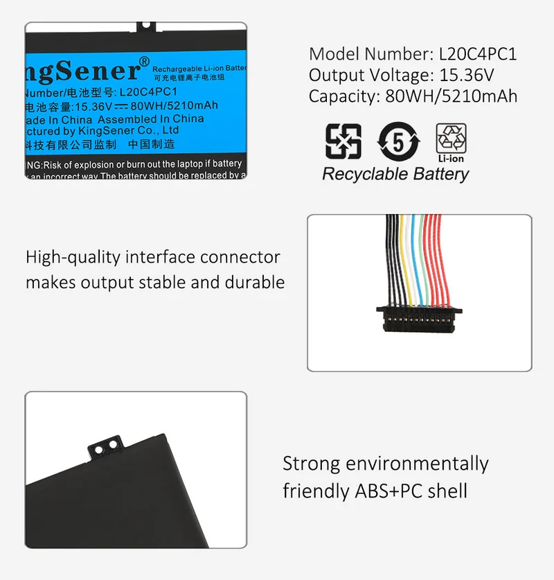 L20C4PC1 Laptop Battery For Lenovo Legion 5 Pro-16ITH6H Pro-16ITH6