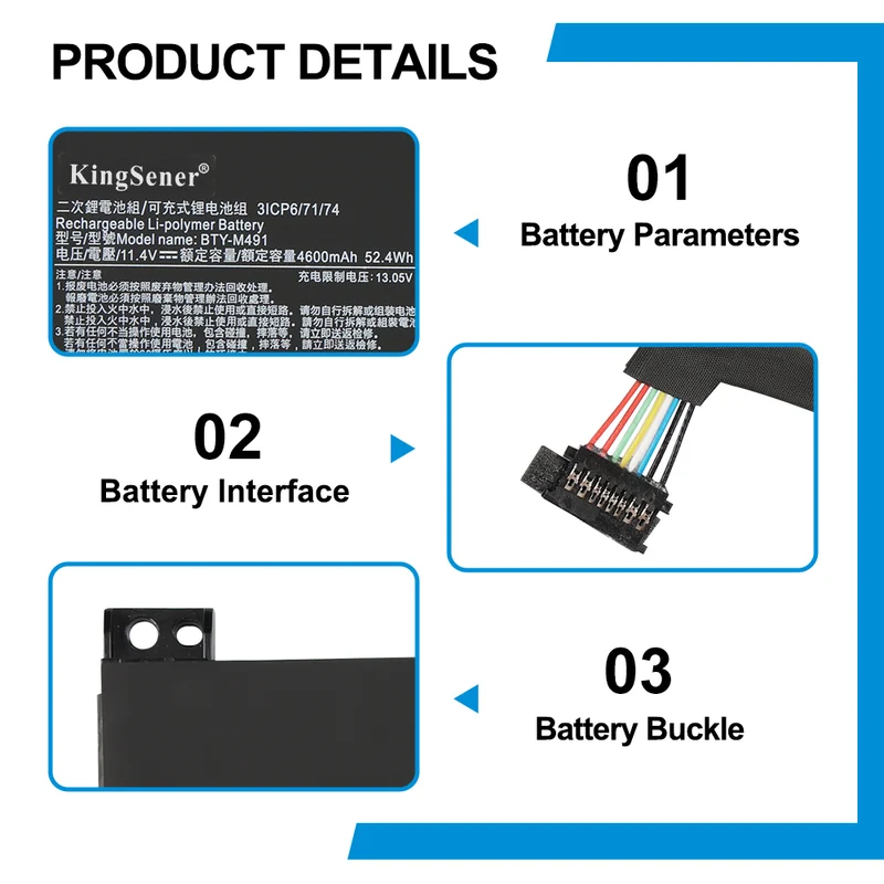 BTY-M491 Battery for MSI Modern 15 A10RAS-206IT 15 A10RAS-081FR