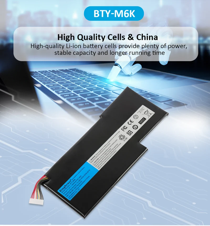 BTY-M6K Battery for MSI GF63 Thin GF75 Thin MS-17B4 MS-16K3 — 11.4V 52.4Wh