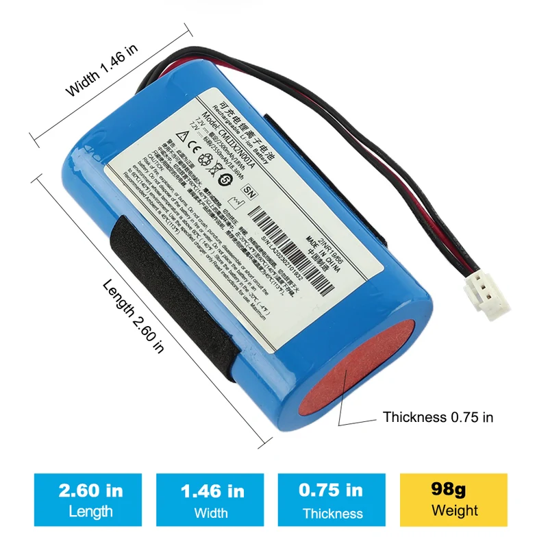 CMLI1X2N001A Replacement Battery For Comen ME660A Infusion pump