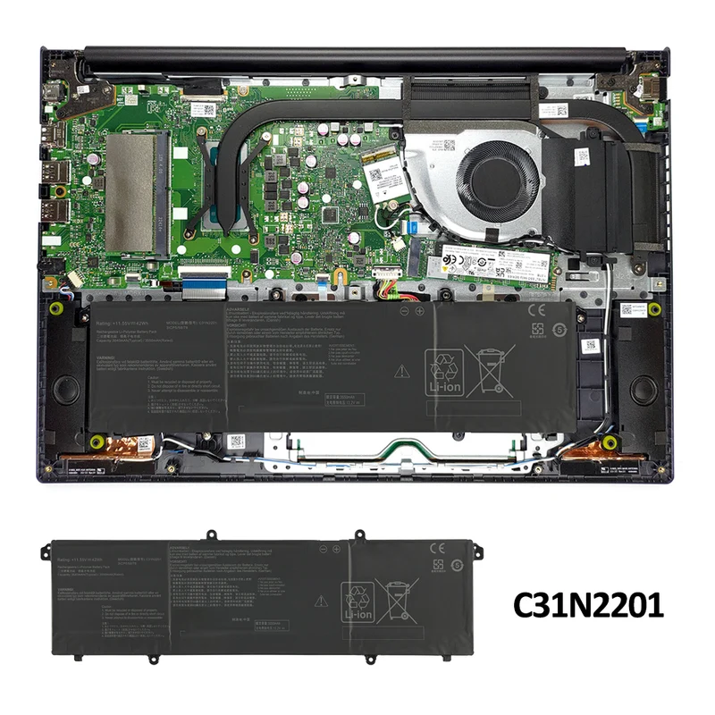 Battery C31n2201 3icp5/70/81 42Wh For Asus Vivobook Go 15 E1504fa E1504ga Series