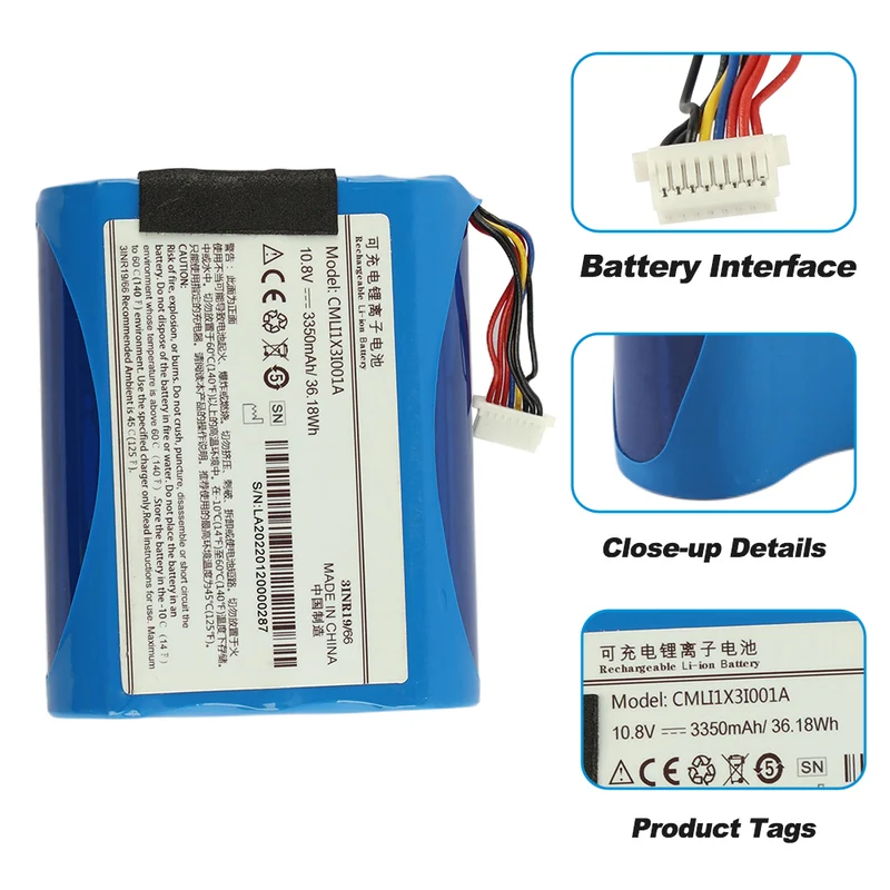 Replacement For COMEN CMLI1X3I001A 3350mAh Medical Battery