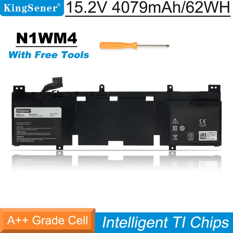 N1WM4 62N2T For Dell Alienware Echo 13 QHD R2 Series Laptop Battery Replacement