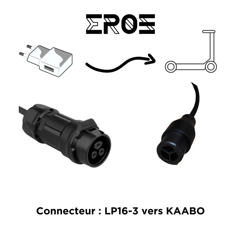 Adaptateur Universel pour Chargeur LP16-3 de Trottinette Électrique