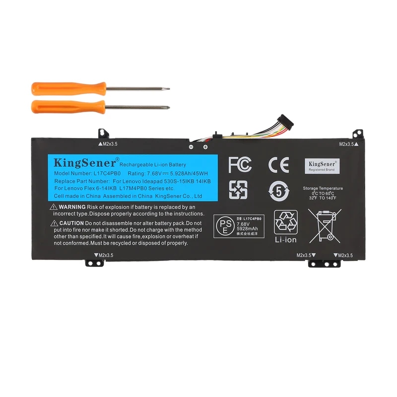 L17C4PB0 Battery For Lenovo IdeaPad 530S-14ARR 14IKB 14IKB L17M4PB0 L17C4PB2 | JP Stock