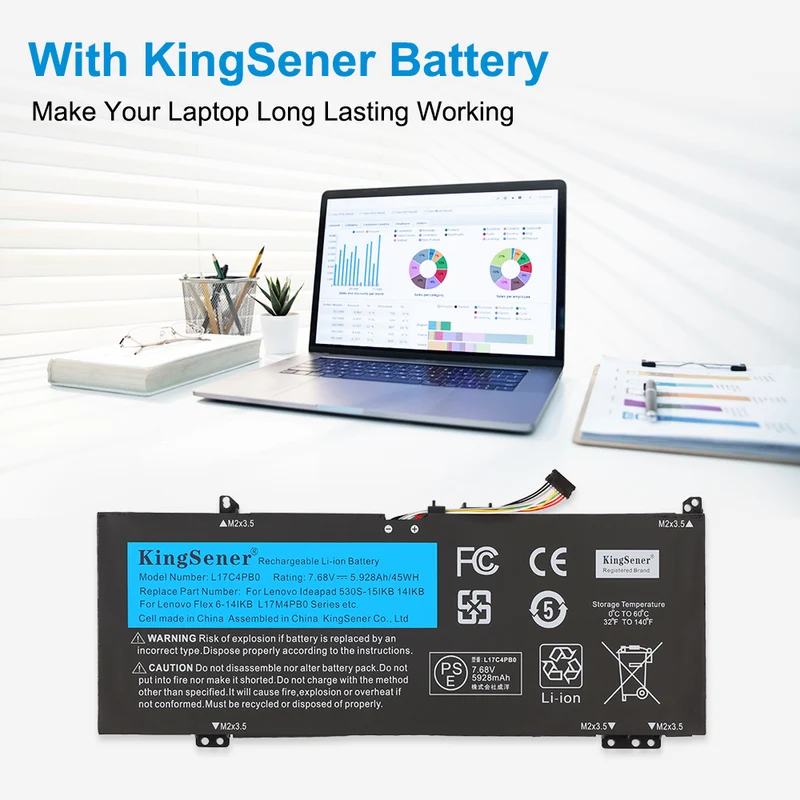L17C4PB0 Battery For Lenovo IdeaPad 530S-14ARR 14IKB 14IKB L17M4PB0 L17C4PB2 | JP Stock