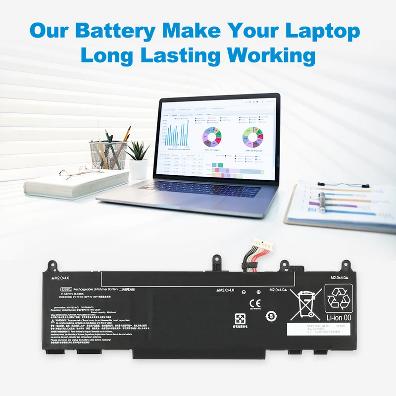 BX03XL Laptop Battery Replacement for HP EliteBook 830 G11 Series TPN-IB0Y N59733-171