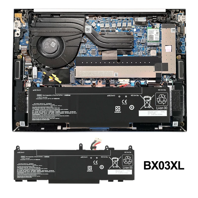 BX03XL Laptop Battery Replacement for HP EliteBook 830 G11 Series TPN-IB0Y N59733-171