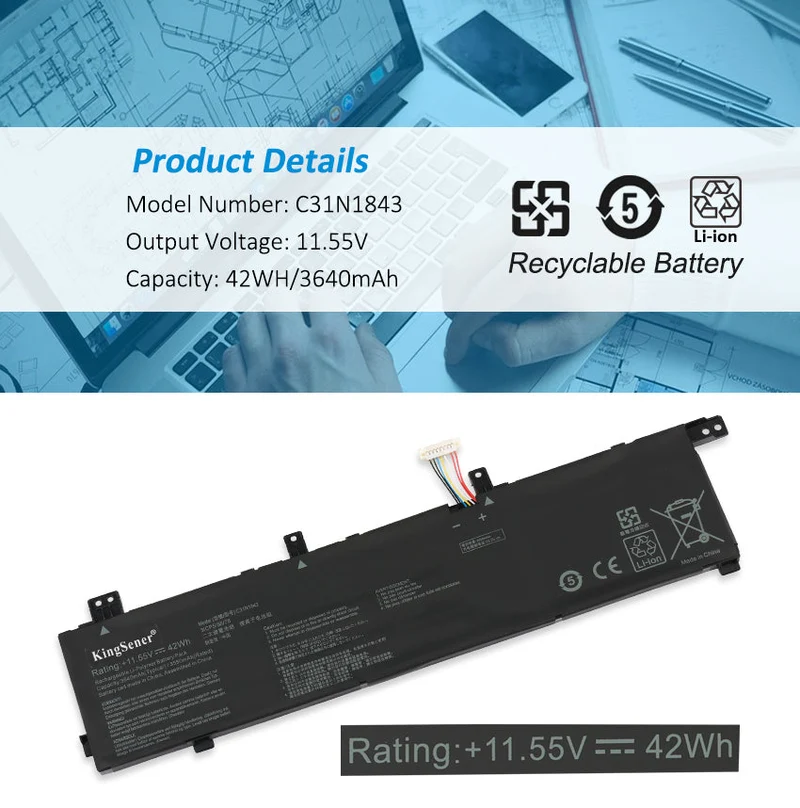 C31N1843 Laptop Battery For For Asus X432FA X432FA-2S X532FA X532FL