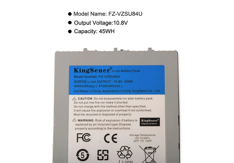 FZ-VZSU84U FZ-VZSU84R Replacement Battery for Panasonic Toughbook FZ-G1 Tablet — 10.8V 45Wh