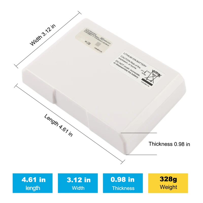 0400-0066 Replacement Battery for Verathon BVI 9400 Bladderscan 5200 mAh