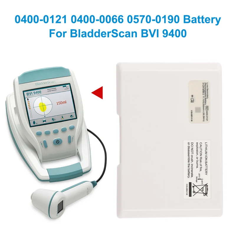 0400-0066 Replacement Battery for Verathon BVI 9400 Bladderscan 5200 mAh