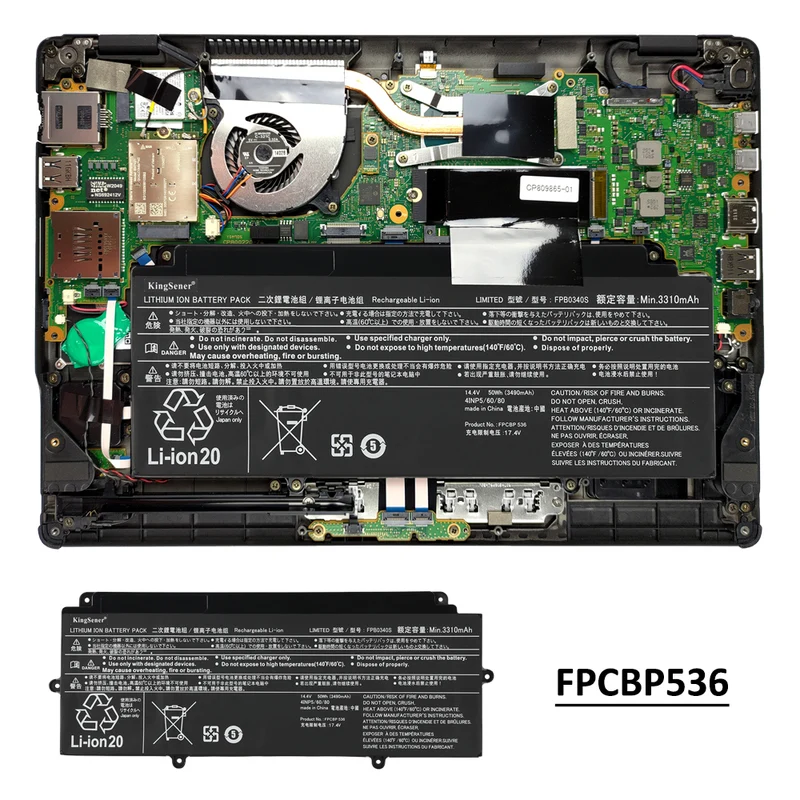 FPCBP536 FPB0340S Laptop Battery For Fujitsu LifeBook U937 U938 U939 U939X CP737634-01