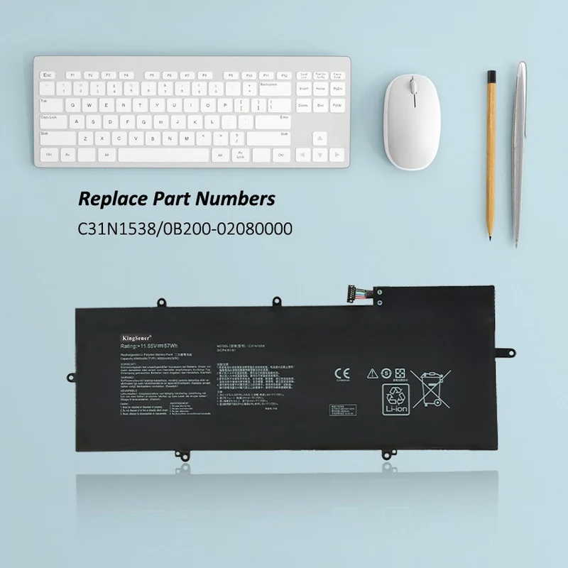 C31N1538 Battery for ASUS ZenBook Flip UX360UA UX360UAK Q324UA — 11.55V 57Wh