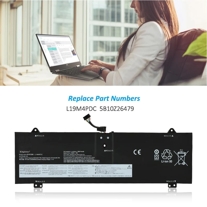 L19M4PDC Laptop Battery For Lenovo Ideapad Yoga 7-14ITL5 82BH 7-15ITL5 82BJ 7-14ACN6